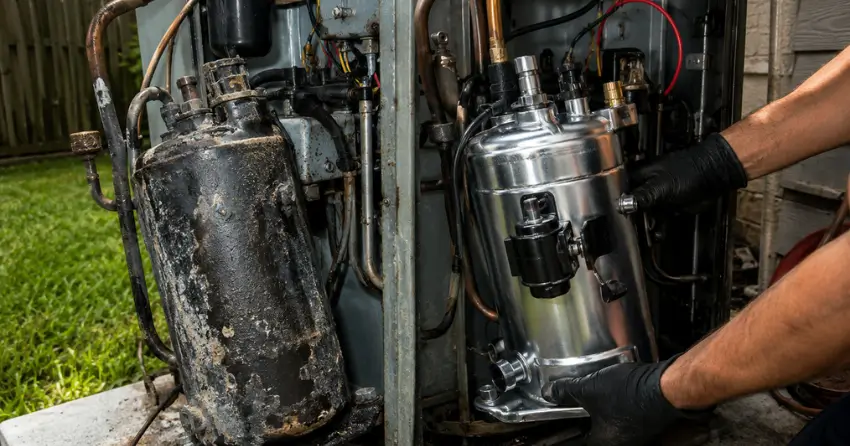 before and after Emergency Air Conditioning Repair Queens