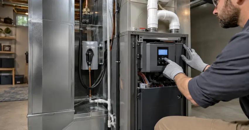 high efficiency furnace installation Manhattan home setup