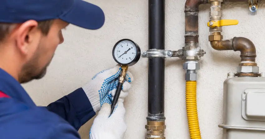 gas leak detection pressure testing residential gas system Manhattan