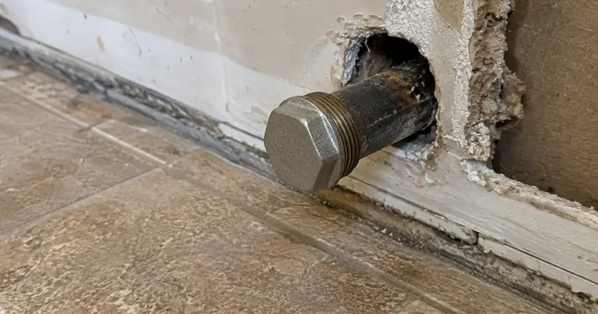 capped gas line after appliance removal in New York
