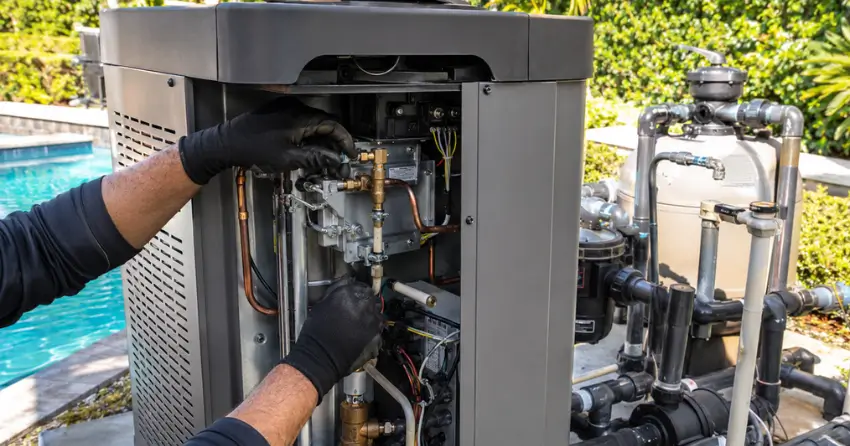 gas pool heaters maintenance and service inspection in New York