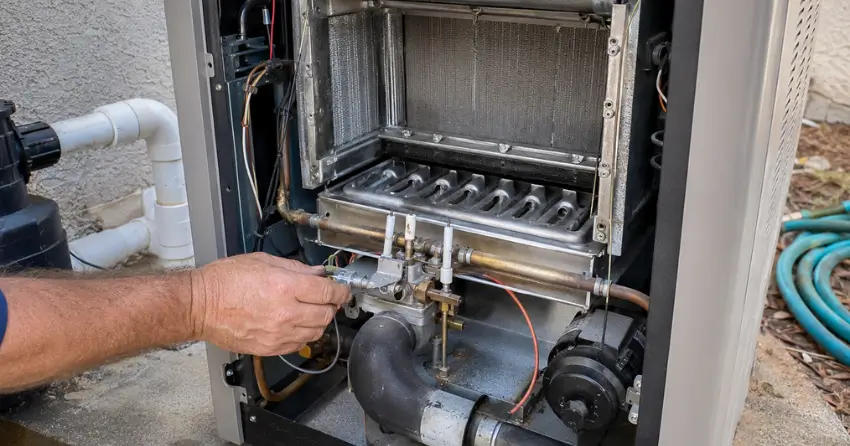 pool gas heater burner and combustion system inspection The Bronx