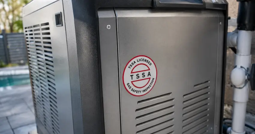 TSSA licensed pool heater gas safety inspection New York