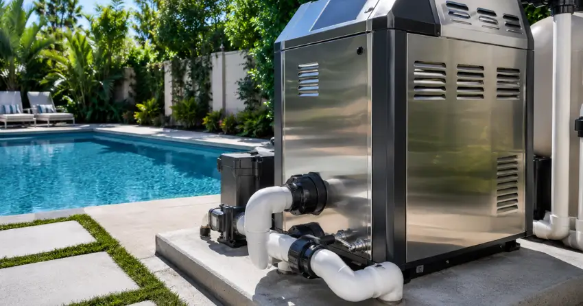 pool heater installation completed and commissioned Queens
