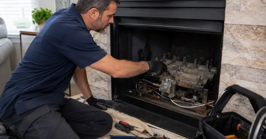 fireplace repair cost estimate and service visit Queens
