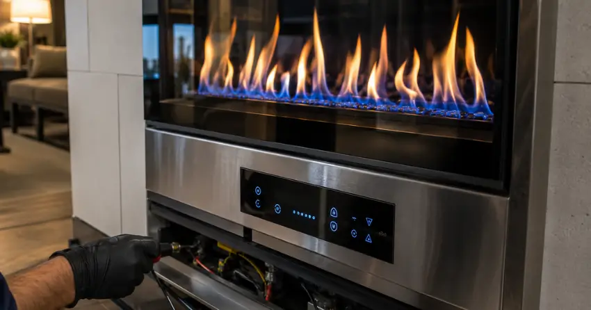 annual service a gas fireplace seasonal inspection Staten Island